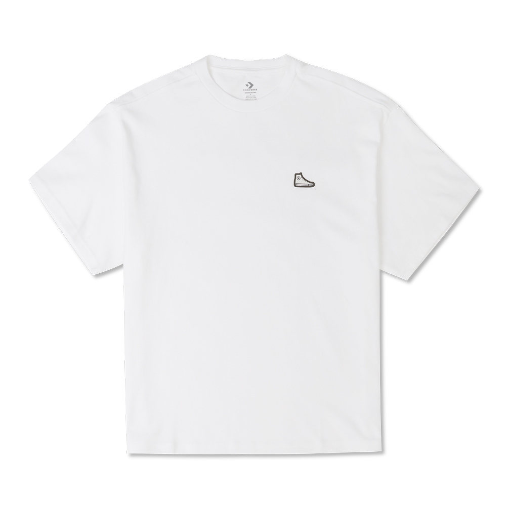 CONVERSE LOOSE FIT BACK HIT TEE 短袖上衣 男女 白色-10025397-A02