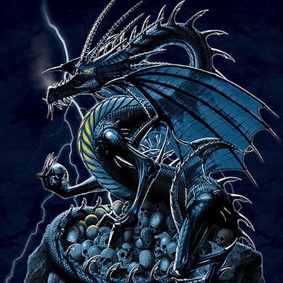 【摩達客】美國The Mountain都會系列 骷髏龍 中性修身短袖T恤