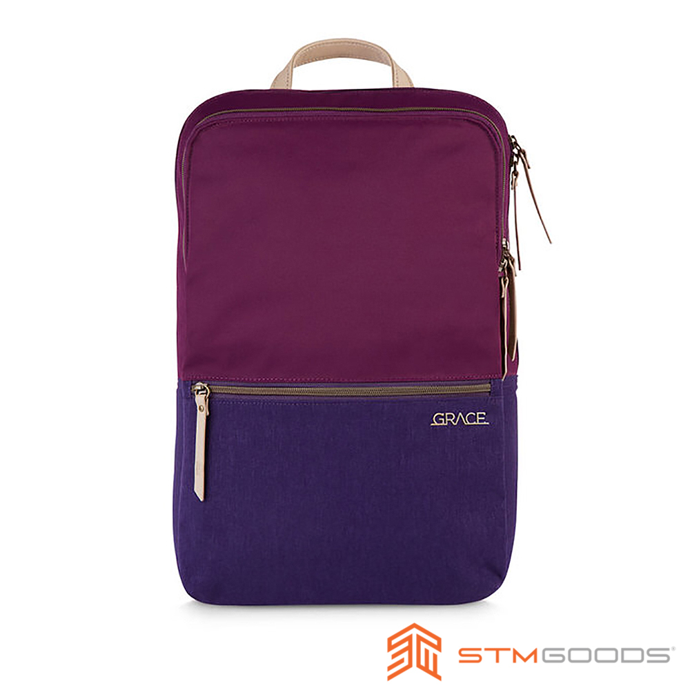 STM Grace Pack 15吋 優雅時尚筆電後背包 (深紅紫)