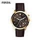 FOSSIL Neutra新雅仕計時棕色真皮男錶 44 MM FS5763 product thumbnail 1