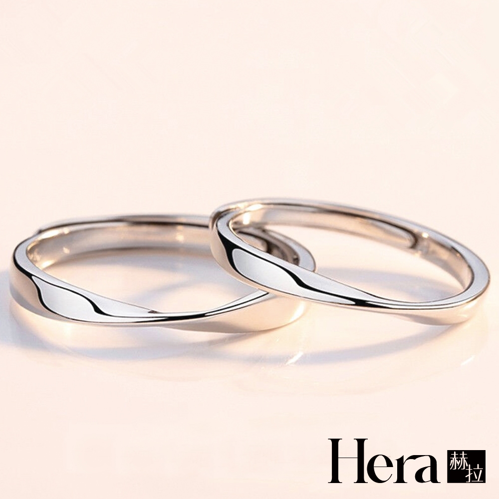 【Hera 赫拉】精鍍銀莫比烏斯環情侶開口對戒 H112032203