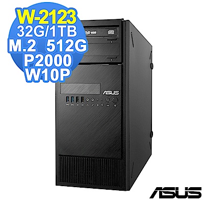 ASUS WS880T W-2123/32G/1TB+512G/P2000/W10P