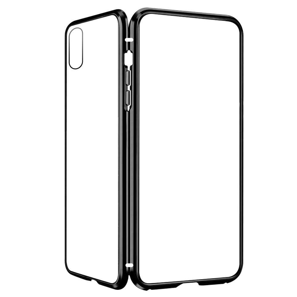 iPhone XS Max 金屬磁吸 雙面 360度全包 鋼化玻璃手機殼 (iPhoneXSMax手機殼 iPhoneXSMax保護殼 iPhone XS Max保護套)