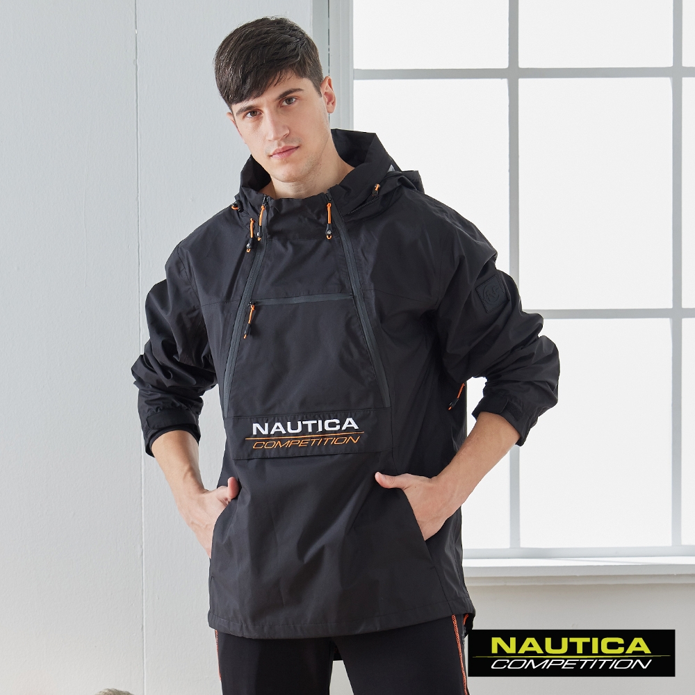 Nautica男裝 COMPETITION品牌LOGO潮流衝鋒衣-黑