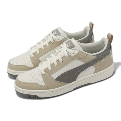 Puma 休閒鞋 Rebound V6 Low 男鞋 女鞋 奶茶 灰 復古 皮革 低筒 情侶鞋 39232809