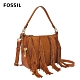 FOSSIL Jolie 真皮新月流蘇斜背包-焦糖色 ZB7950239 product thumbnail 1