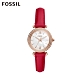 FOSSIL CARLIE MINI 靚亮真皮女錶-紅色 28MM ES4830 product thumbnail 1