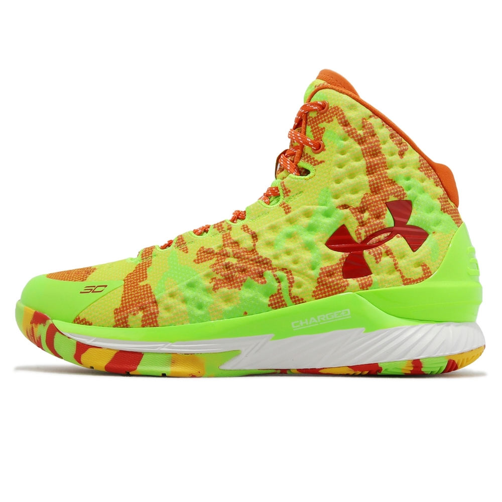 Under Armour 籃球鞋Curry 1 男鞋綠橘聯名1代Sour Patch Kids 軟糖UA