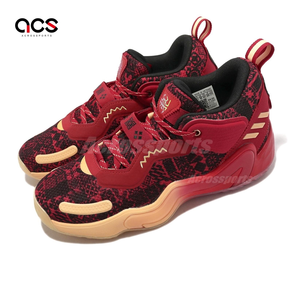 adidas 籃球鞋 D O N Issue 3 GCA 紅 黑 男鞋 米契爾 中國新年配色 愛迪達 GY0328