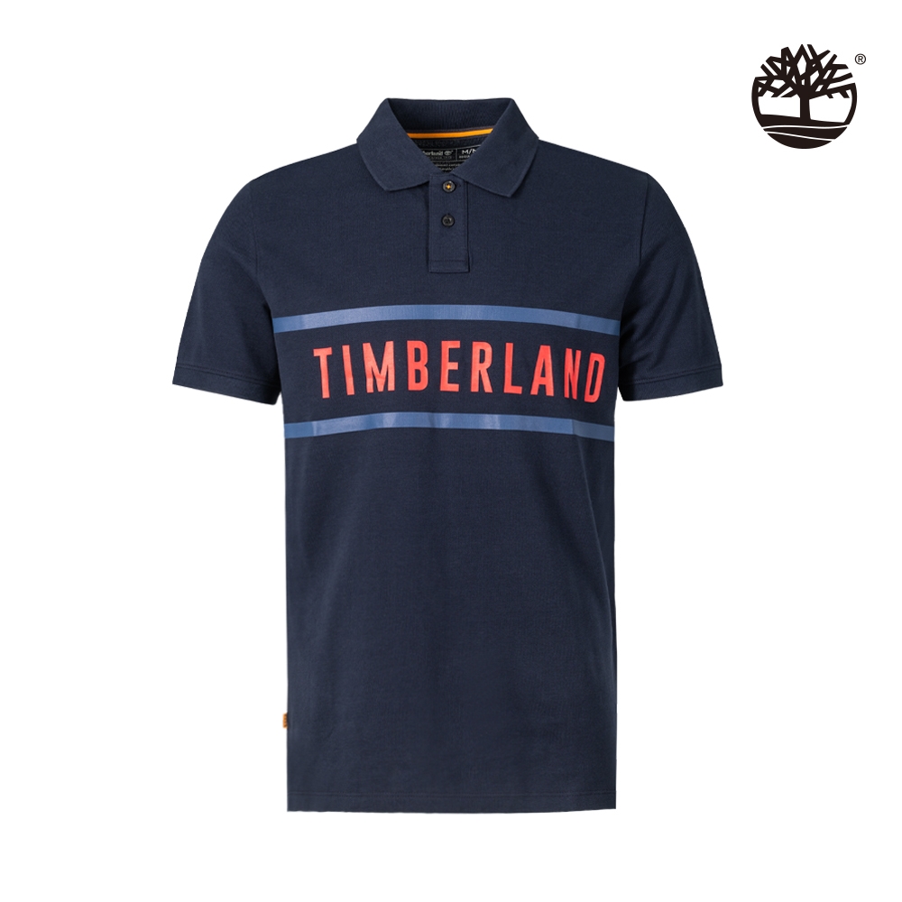 Timberland 男款深寶石藍Pique有機棉Polo衫|A43K2433