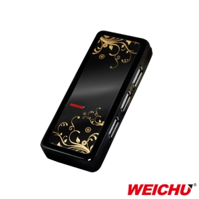 WEICHU 3埠USB2.0HUB+52 多合一讀卡機 (附贈USB線) HR-520