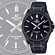 CASIO 卡西歐 EDIFICE 堅實俐落時標 大三針運動風腕錶-全黑 鋼帶 EFV-150DC-1AV product thumbnail 1