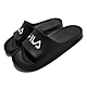 Fila 拖鞋 Sleek Slide 基本款 男女鞋 斐樂 一體式 EVA 柔軟 情侶鞋 黑 白 4S355W001 product thumbnail 1