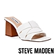 STEVE MADDEN-AMSTERDAM 編織方頭粗跟涼拖鞋-白色 product thumbnail 1