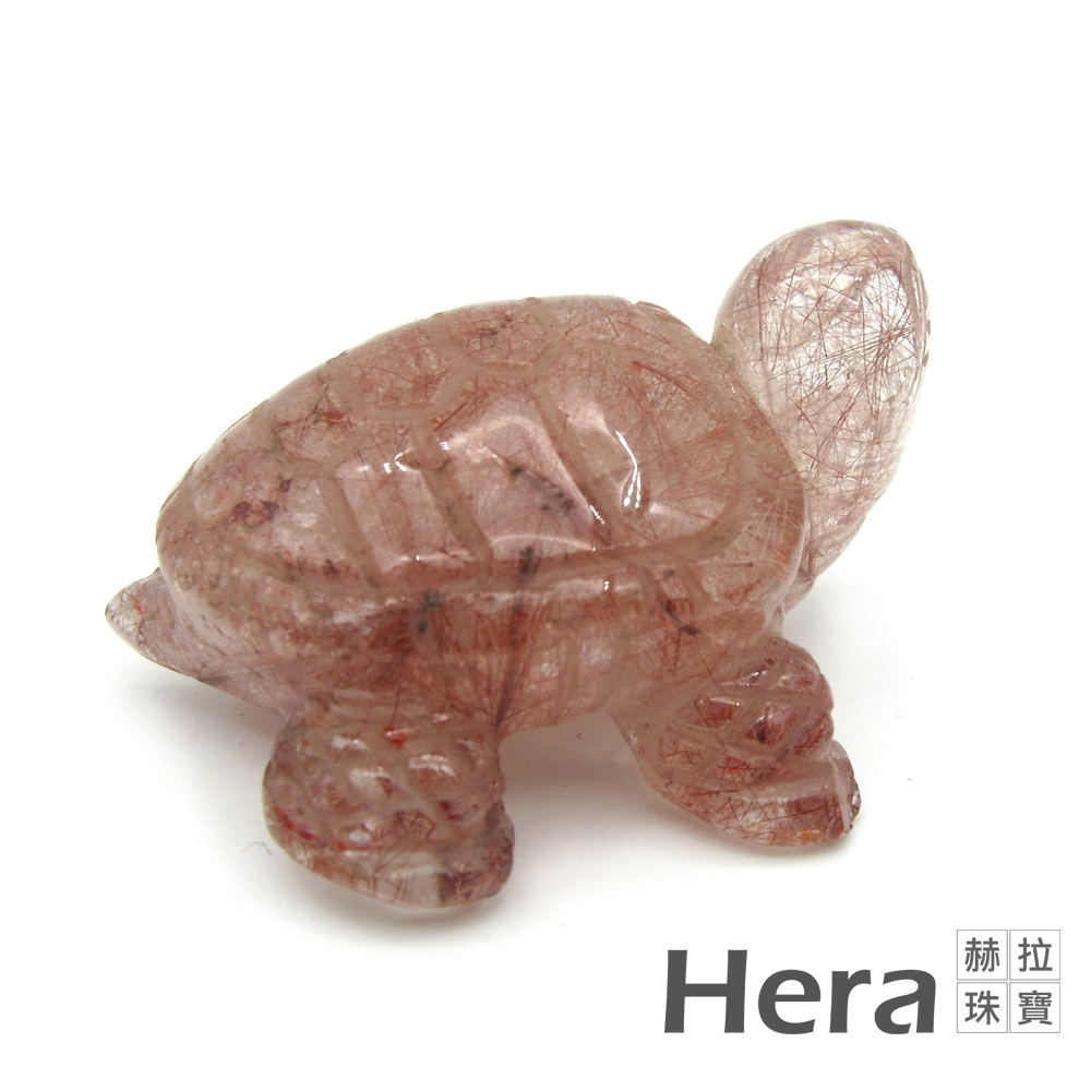 Hera 赫拉 紅髮晶/鈦晶龍龜擺件