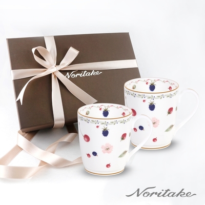 【NORITAKE】繽紛果漾馬克對杯-禮盒組