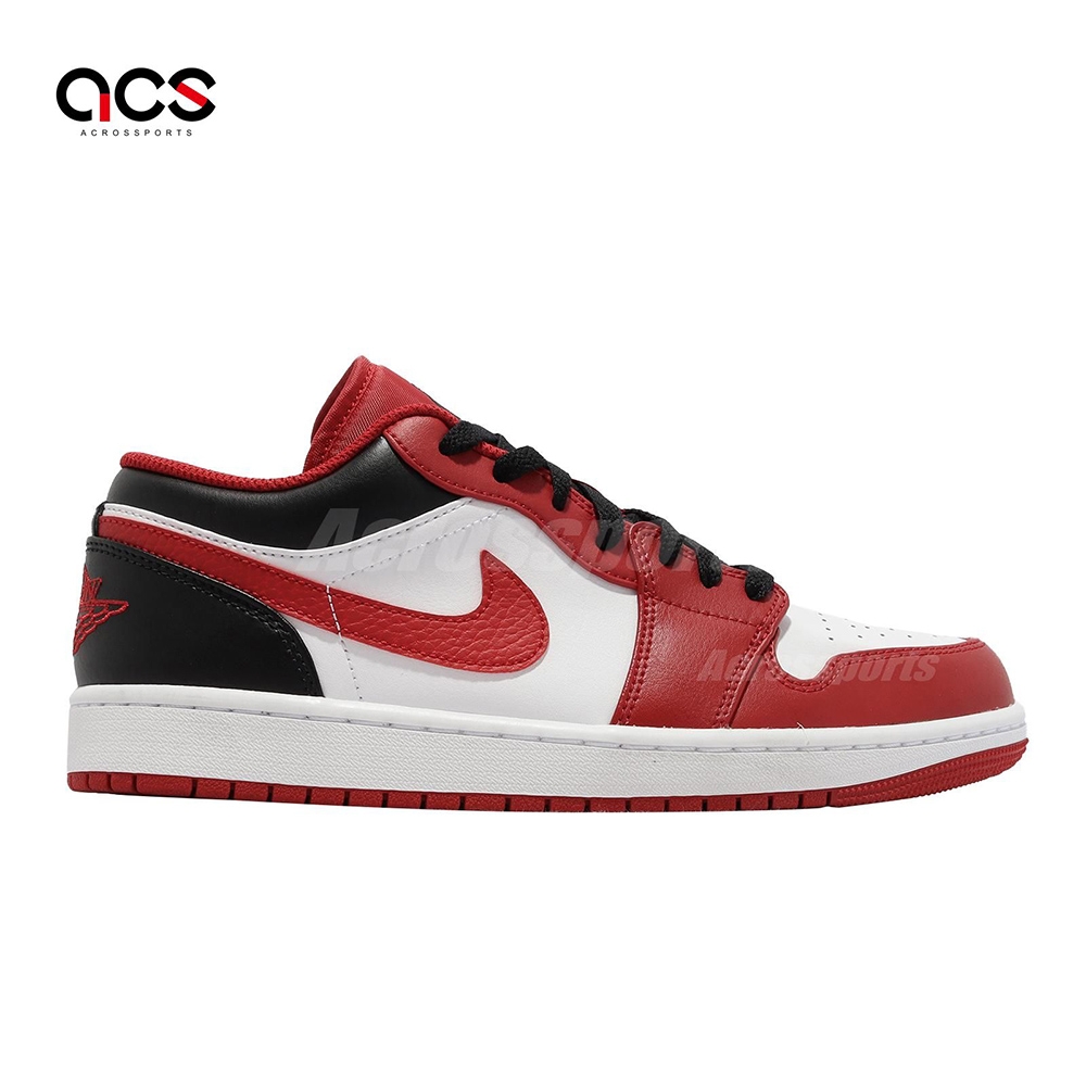 Nike 休閒鞋Air Jordan 1 Low 男鞋紅白黑Bulls 芝加哥喬丹1代AJ1