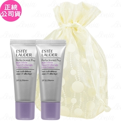 ESTEE LAUDER 雅詩蘭黛 Pro全能防曬超輕感水凝露 SPF30/PA+++(15ml)(精巧版)*2旅行袋組(公司貨)