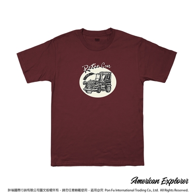 American Explorer 美國探險家 印花T恤(客製商品無法退換) 圓領 美國棉 T-Shirt 獨家設計款 棉質 短袖 -復古汽車