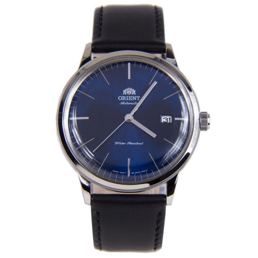 ORIENT DATEⅡ 紳藍簡潔手動上鍊機械腕錶(FAC0000DD0)-藍/40mm
