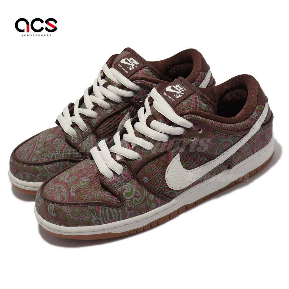 Nike SB Dunk Low Pro PRM 男鞋女鞋咖啡棕色變形蟲Paisley 滑板鞋