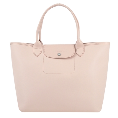 LONGCHAMP LE PLIAGE CITY系列PVC帆布托特包(裸粉)