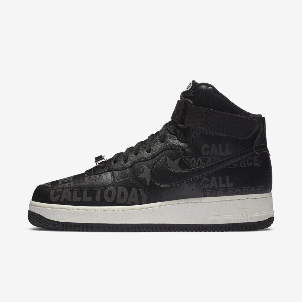 Nike Air Force 1 High 07 Prm [CU1414-001] 男鞋 運動 休閒 籃球 經典 黑 米