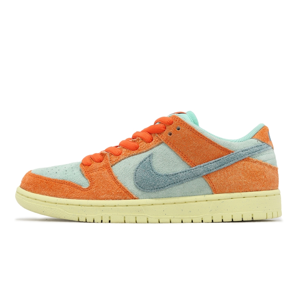 Nike 滑板鞋SB Dunk Low Pro PRM 男鞋女鞋橘藍麂皮撞色Noise Aqua