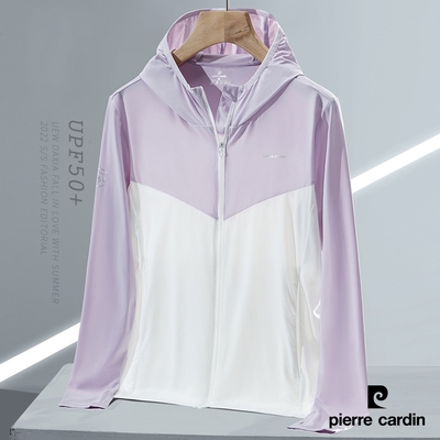 Pierre Cardin皮爾卡登 女裝 高機能剪接 冰絲防曬外套-丁香紫色(8227664-23)