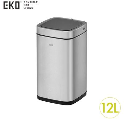 EKO 臻美X 感應環境桶 12L 灰鋼 EK9252RGMT-12L(HG1663-2)