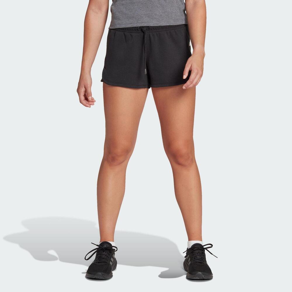 Adidas W TR-ES COT PCR [HR7853] 女 短褲 亞洲版 運動 訓練 健身 吸濕排汗 舒適 黑