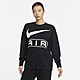 NIKE 上衣 女款 長袖上衣 大學T 運動 AS W NSW AIR OOS FLC CREW 黑 FN1898-010 product thumbnail 1