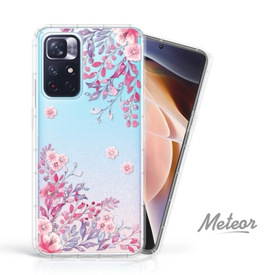 Meteor MI 紅米 Note 11 5G 奧地利水鑽彩繪防摔殼 - 春日微風