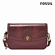 FOSSIL Ainsley 真皮翻蓋斜背包-勃根第酒紅 SHB3068609 product thumbnail 1