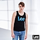 Lee 男款 水漾大Logo休閒無袖背心 黑 product thumbnail 1