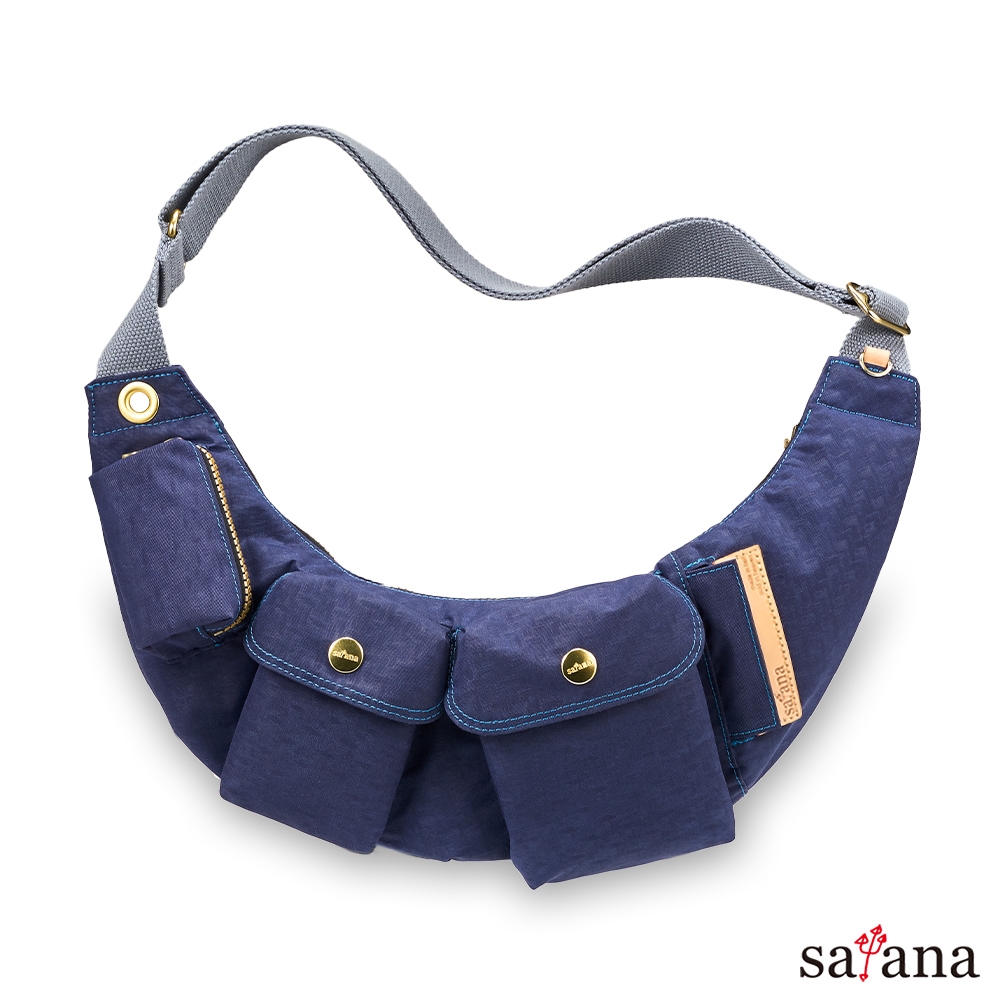 satana - Soldier 現代職人斜背胸包-琉璃藍 product image 1