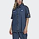 Adidas Denim Shirt [HL9059] 女 短袖上衣 休閒 複古 經典 丹寧 柔軟 舒適 國際版 藍 product thumbnail 1