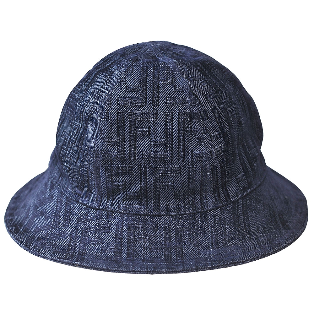 FENDI FF LOGO品牌圖騰義大利製牛仔漁夫帽(牛仔藍)