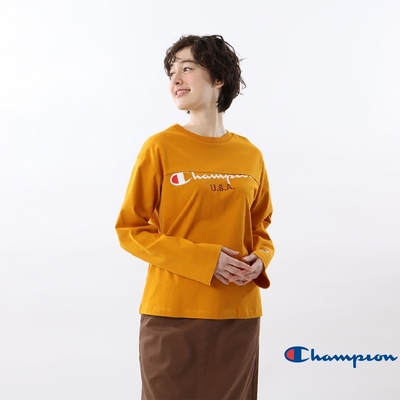 Champion WomenUSA Logo長袖Tee(暗橙色)