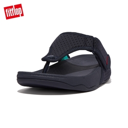 【FitFlop】TRAKK II WATER-RESISTANT NEOPRENE TOE-POST SANDALS透氣淺水布夾腳涼鞋-男(午夜藍/大溪地藍)