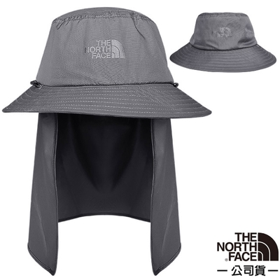 the north face 中性款 flyweight bucket hat 輕質透氣遮陽登山健行兩用遮陽帽_灰色 n