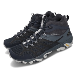 Merrell 戶外鞋 Moab FST 2 Mid GTX 男鞋 藍 黑 防水 中筒 登山 郊山 越野 ML77495