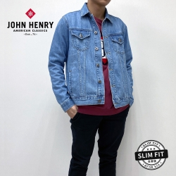 JOHN HENRY 百搭洗舊牛仔外套-兩色選