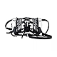 BALENCIAGA 巴黎世家SNEAKERHEAD刺繡黑字LOGO運動鞋花紋設計釦式斜背包(黑x白) product thumbnail 1