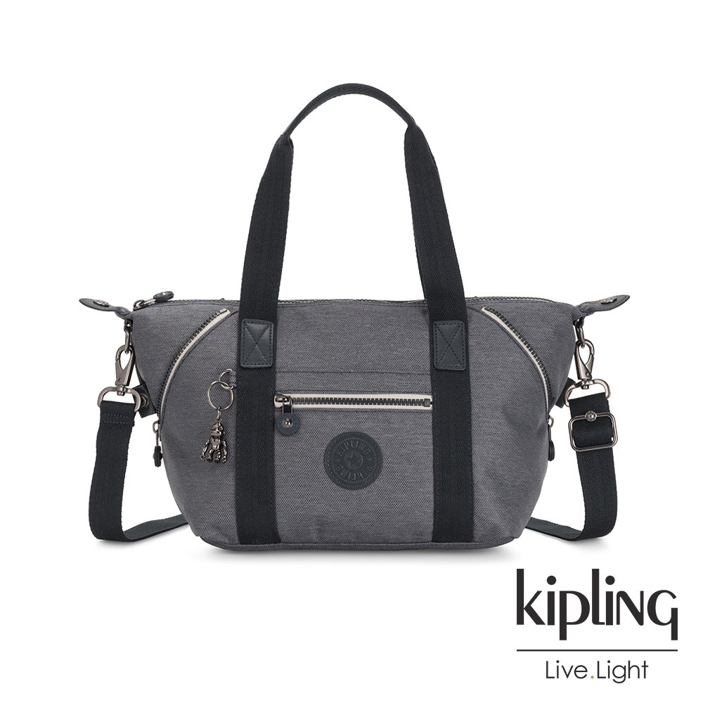 Kipling 沉穩丹寧灰手提側背包-ART MINI