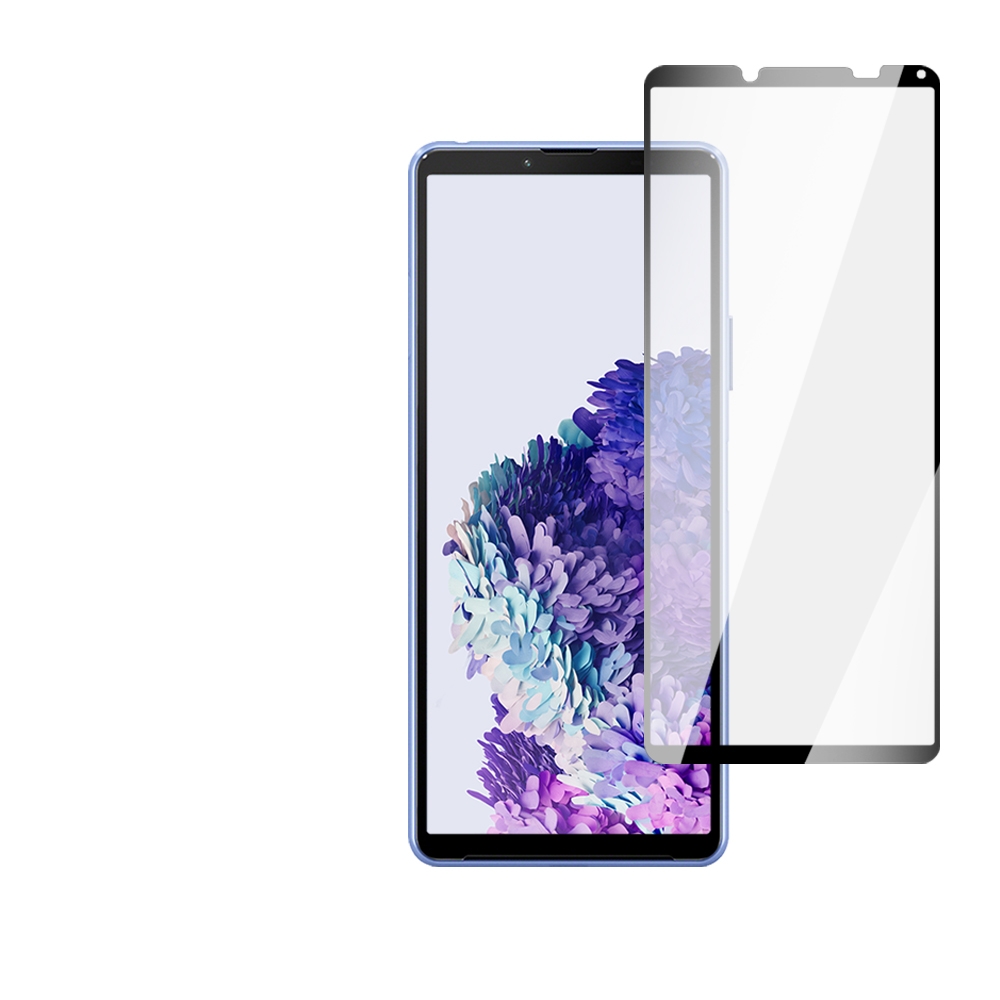 SONY Xperia10 III 滿版黑色全膠高清9H鋼化膜手機保護貼 Xperia10III保護貼