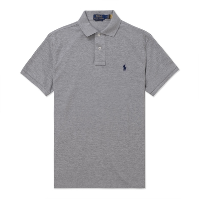 Polo Ralph Lauren RL 熱銷刺繡小馬短袖POLO衫(CUSTOM SLIM FIT)-灰色