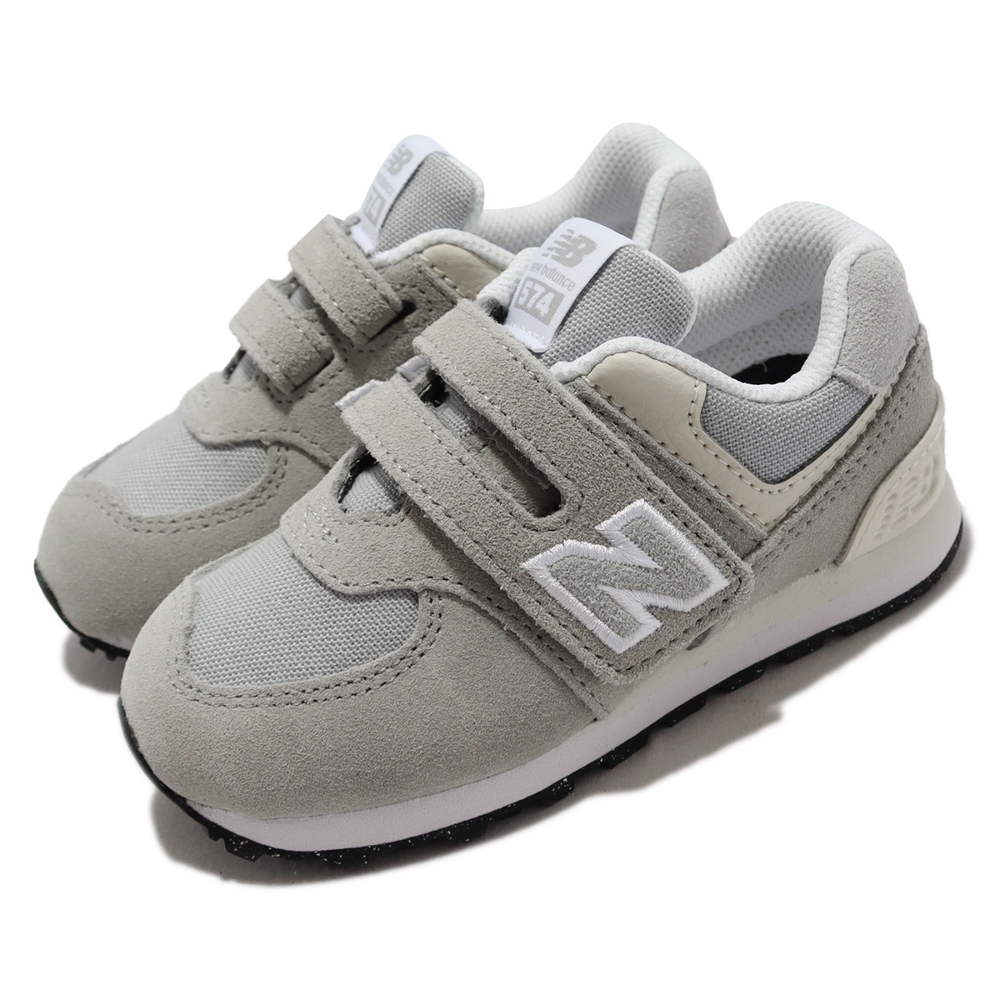 New Balance 休閒童鞋 574 灰 寬楦 小童 魔鬼氈 麂皮 復古 經典 學步鞋 親子鞋 NB IV574RD1W