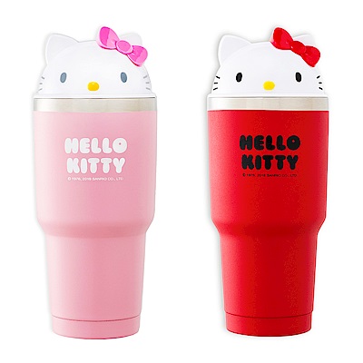 [雙杯組]Hello Kitty 授權限量立體造型316不鏽鋼保溫/保冷950ML