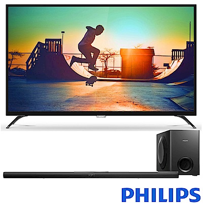 PHILIPS飛利浦 65吋 4K 液晶顯示器65PUH6052+聲霸 HTL7140B